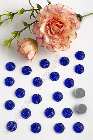 Стразы круглые 12 мм (100 шт) SF-374/1605, синий