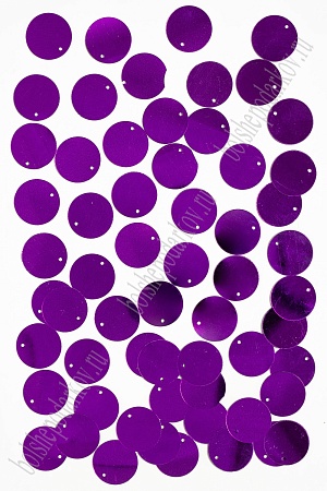 Пайетки круглые 19 мм (50 гр) SF-3070, темно-сиреневый