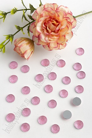 Стразы круглые 10 мм (200 шт) SF-373/1604, светло-розовый