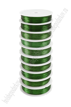 Проволока 0,5 мм*30 м (10 шт) SF-902,  зеленый