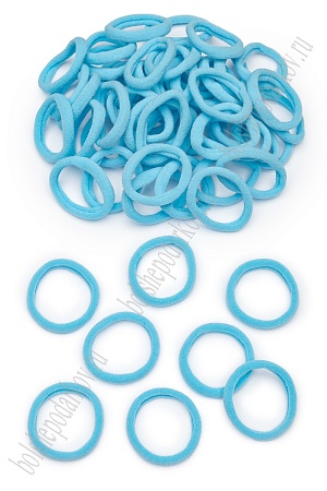 Резинки бесшовные для волос 3,5 см (100 шт) SF-7400, голубой №26