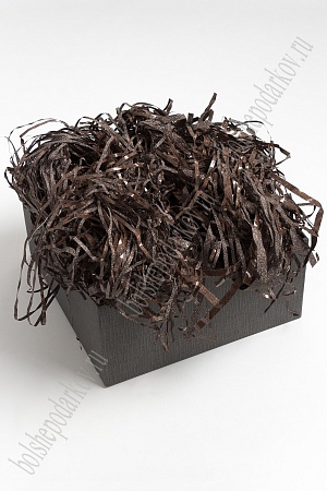 Наполнитель бумажный с блестками 100 гр (SF-3092), шоколадный