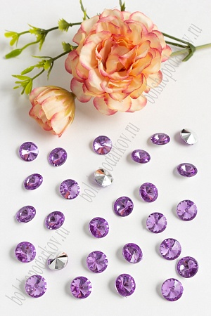 Стразы объемные 11 мм (100 шт) SF-390, фиолетовый