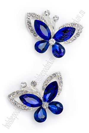 Серединка ювелирная &quot;Бабочка&quot; (2 шт) SF-7044, синий №18