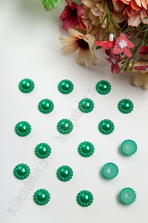 Полубусины &quot;Цветочек&quot; 14 мм, SF-3174 (50 гр) зеленый №135