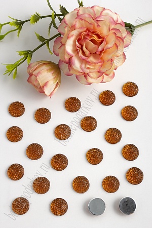 Стразы круглые 12 мм (100 шт) SF-1605, медный