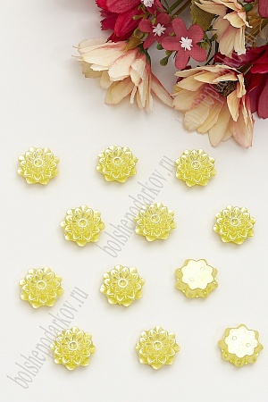 Полубусины пришив. &quot;Цветок&quot; 20 мм*400 гр (ВР-747) лимонный