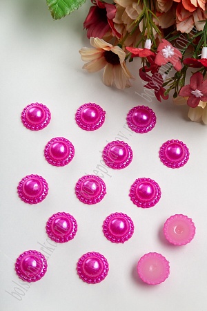 Полубусины &quot;Цветочек&quot; 18 мм*400 гр (SF-431) фукси №107