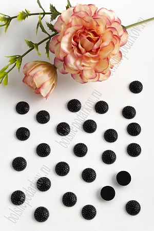 Стразы круглые 10 мм (200 шт) SF-1604, черный