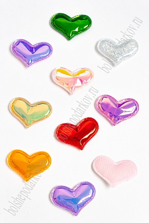 Патч глянец &quot;Сердечко&quot; 3*3,9 см (30 шт) SF-2972, ассорти
