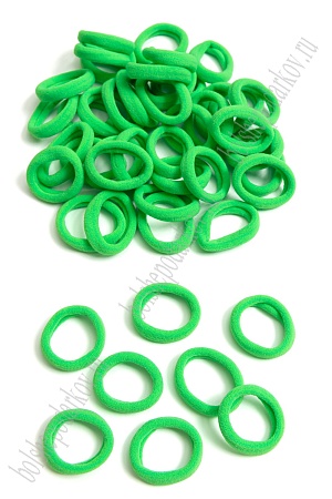 Резинки бесшовные для волос 3 см (100 шт) SF-5754, зеленый №57
