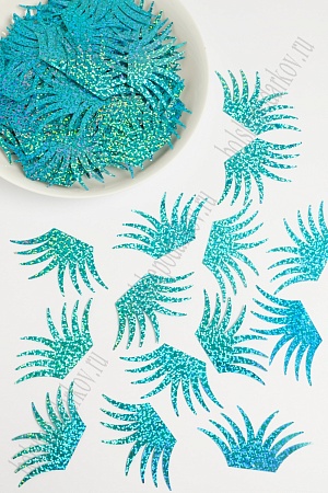 Пайетки &quot;Лист пальмы&quot; 50 гр (SF-1936) бирюзовый