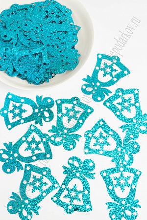 Пайетки 8*6 см &quot;Колокольчик&quot; 50 гр (SF-1937) бирюзовый №50132