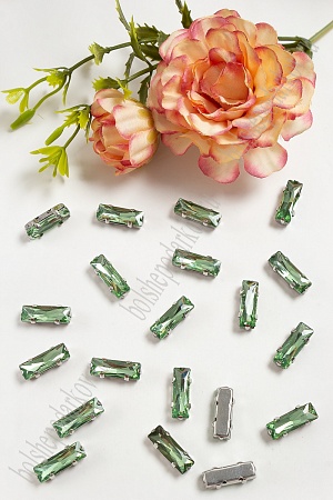 Стразы пришивные 15 мм &quot;Цилиндр&quot; (20 шт) SF-3714, салатовый №7