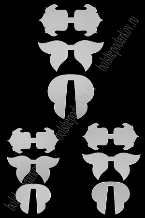 Набор пластиковых шаблонов 1 мм &quot;Набор Хвостиков №3&quot;