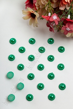 Полубусины &quot;Цветочек&quot; 12 мм, SF-430/SF-1462 (50 гр) зеленый №135