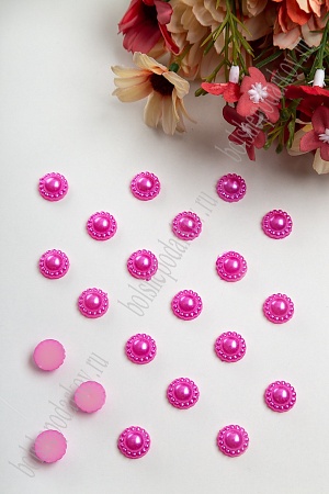 Полубусины &quot;Цветочек&quot; 12 мм, SF-430/SF-1462 (50 гр) фукси №107