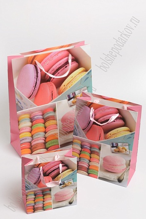 Пакет &quot;Макарон&quot; 14*15*7 см (12 шт) SF-7106, розовый (NPA022)