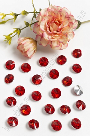 Стразы объемные 12 мм (100 шт) SF-392, красный