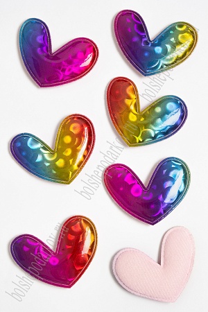 Патч голографик &quot;Сердце&quot; 4,5*5,5 см (10 шт) SF-2974, №11