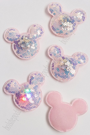 Патч с пайетками &quot;Мультик&quot; 6*5,3 см (5 шт) SF-3165, бледно-сиреневый