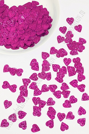 Пайетки &quot;Сердечки&quot; 16*15 мм/50 гр (SF-1141) фукси
