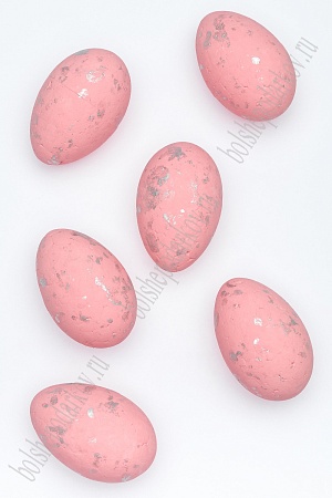 Пасхальный декор &quot;Яйца&quot; 4*6 см (12 шт) SF-7476, розовый