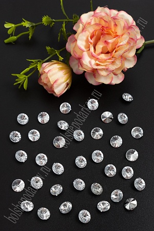 Стразы объемные 8 мм (100 шт) SF-706, серебро