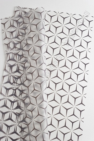 Пленка матовая для цветов &quot;Кубики&quot; 58*58 см (20 шт) SF-2360, темно-серый