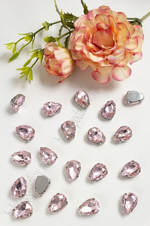 Стразы пришивные 14 мм &quot;Капелька&quot; (20 шт) SF-3708, светло-розовый №20