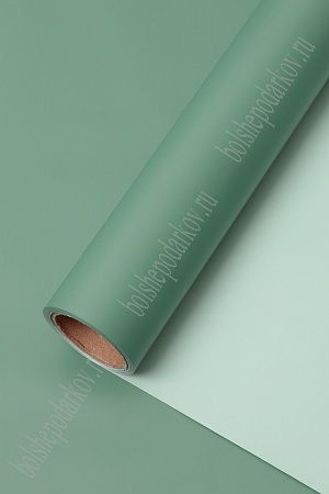 Пленка двухсторонняя для цветов в рулоне 58 см*10 м (SF-7058) зеленый/аквамариновый №095