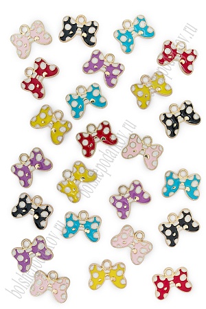 Подвеска металл &quot;Бантик&quot; (24 шт) SF-7343, ассорти
