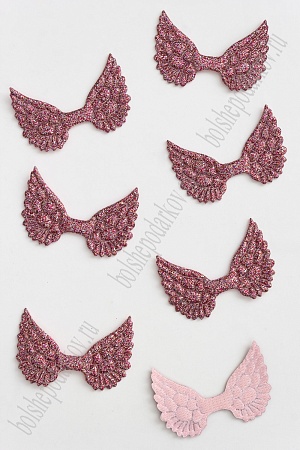Патч с блестками 4,5*3 см &quot;Крылья&quot; (20 шт) SF-1899, разноцветный №3
