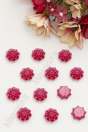 Полубусины пришив. &quot;Цветок&quot; 20 мм*400 гр (ВР-747) красный