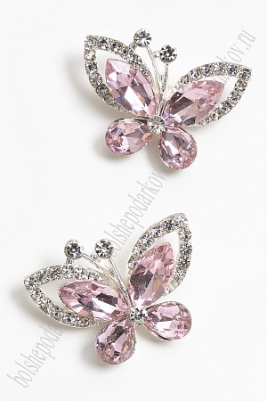 Серединка ювелирная &quot;Бабочка&quot; (2 шт) SF-7044, светло-розовый №13