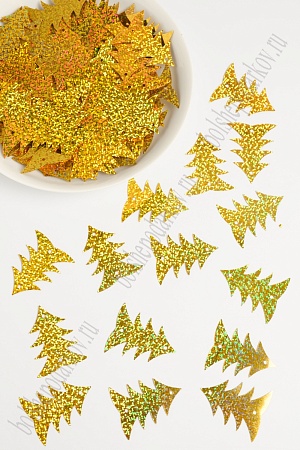 Пайетки &quot;Елочка&quot; 50 гр (SF-1935) золото №50141