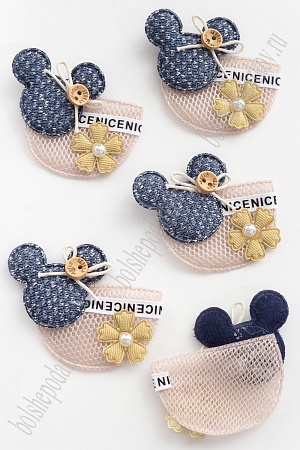 Патч тканевый &quot;Микки кармашек&quot; 6*5 см (5 шт) SF-2978, темно-синий