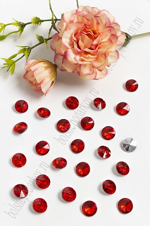 Стразы объемные 10 мм (100 шт) SF-391, красный