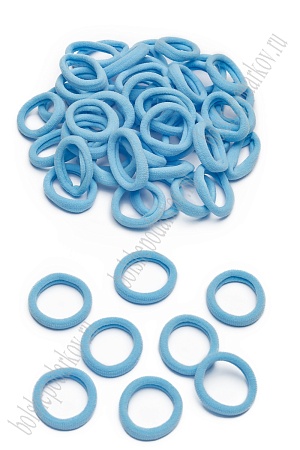 Резинки бесшовные для волос &quot;Premium&quot; 3 см (80 шт) SF-7340, голубой №8087L