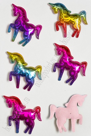 Патч голографик &quot;Единорог&quot; 6*6,5 см (10 шт) SF-2974, №11