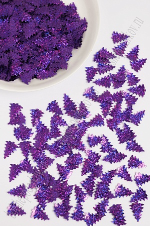 Пайетки &quot;Елочки&quot; 2,2*1,6 см/50 гр (SF-1139) фиолетовый