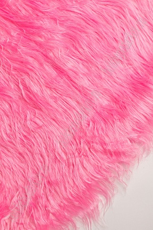 Мех искусственный длинный ворс 1,7*1 м (SF-7341) ярко-розовый №15