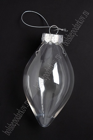 Пластиковая основа для декора 12*6 см &quot;Новогодний шар, кулон&quot; SF-3385