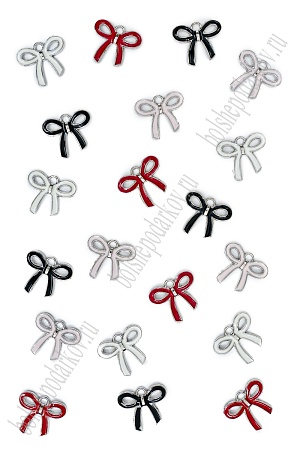 Подвеска металл &quot;Бантик №3&quot; (20 шт) SF-7343, ассорти