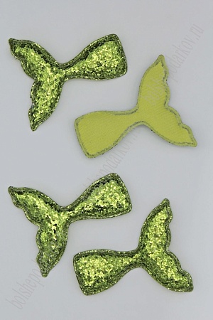Патч 3D, россыпь пайеток &quot;Хвост русалки&quot; 7*5,5 см (10 шт) SF-1891, салатовый