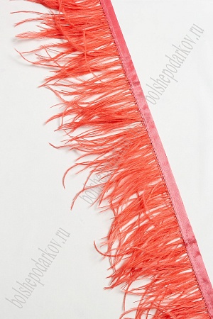 Перья страуса на ленте (2 м) SF-3949, коралловый