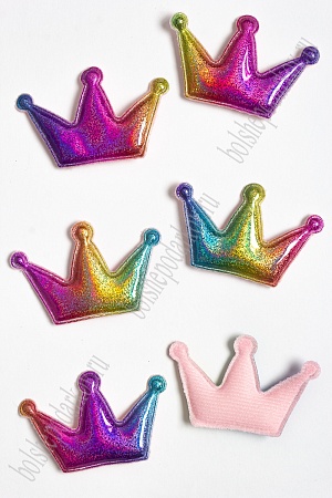 Патч голографик &quot;Корона&quot; 4,5*6,8 см (10 шт) SF-2974, №10