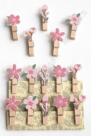 Набор декоративных прищепок &quot;Цветочки&quot; (10 шт) SF-6137