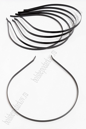 Ободки для волос метал 5 мм (50 шт) SF-1253, черный