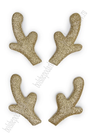 Патч &quot;Рожки №1&quot; 4,5*8 см (5 пар) SF-5711, золото